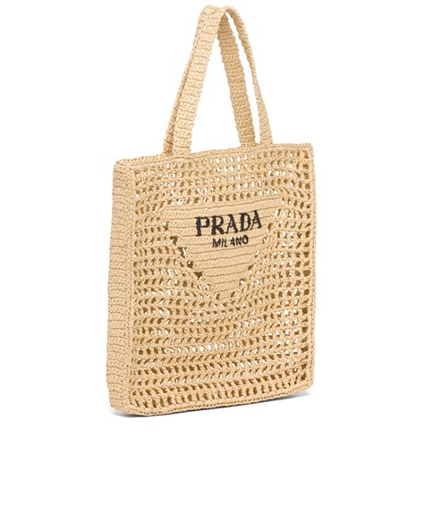 prada shopper rafia|prada raffia bag.